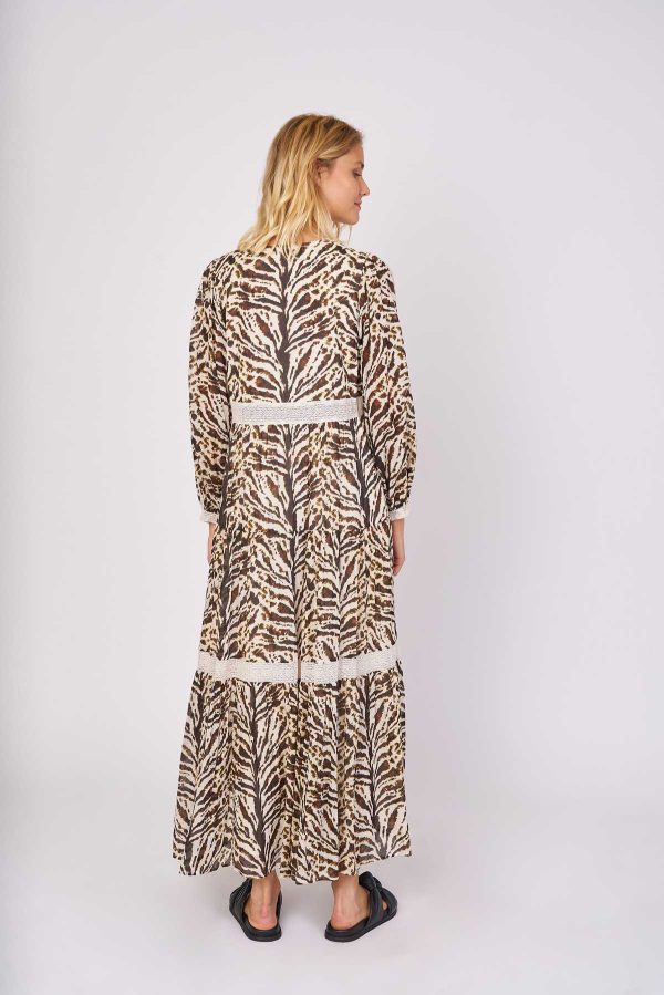 Robe longue imprimée crochet COSETTE - Image 3