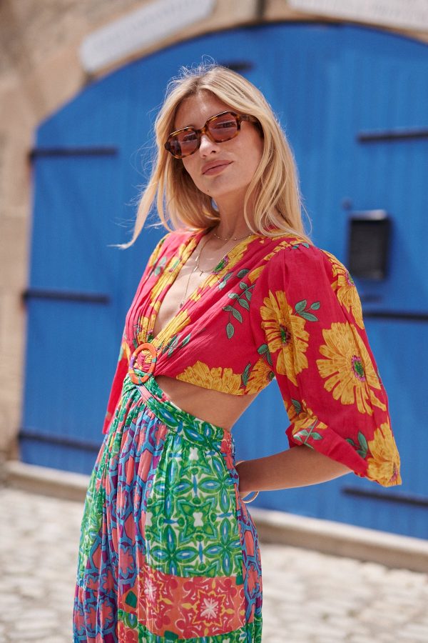 Robe longue imprimée dos nu CAMARGUE - Image 3