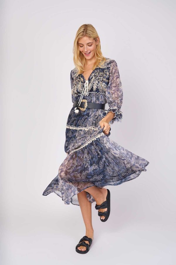 Robe longue imprimée CABRIERES - Image 3