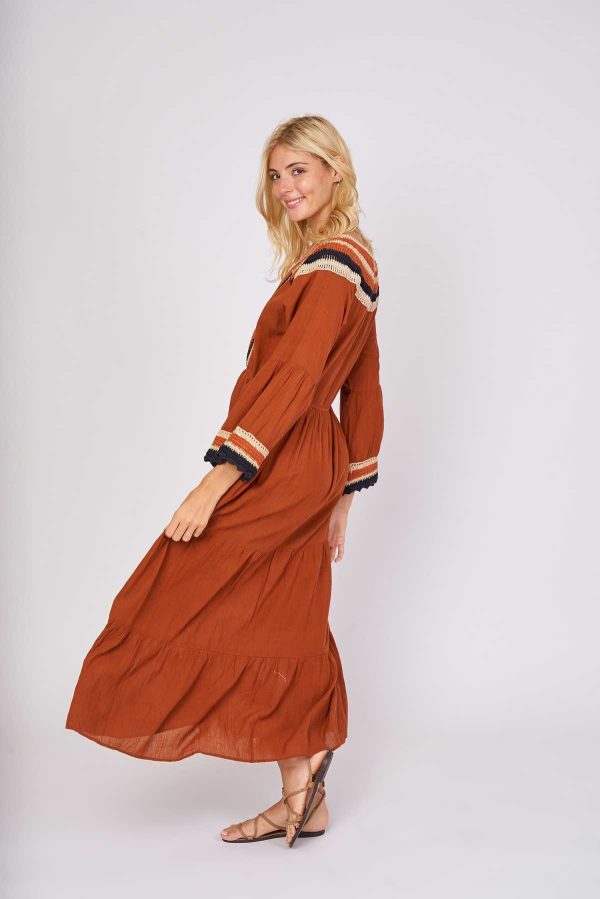 Robe longue coton crochet PRIMEVERE - Image 3
