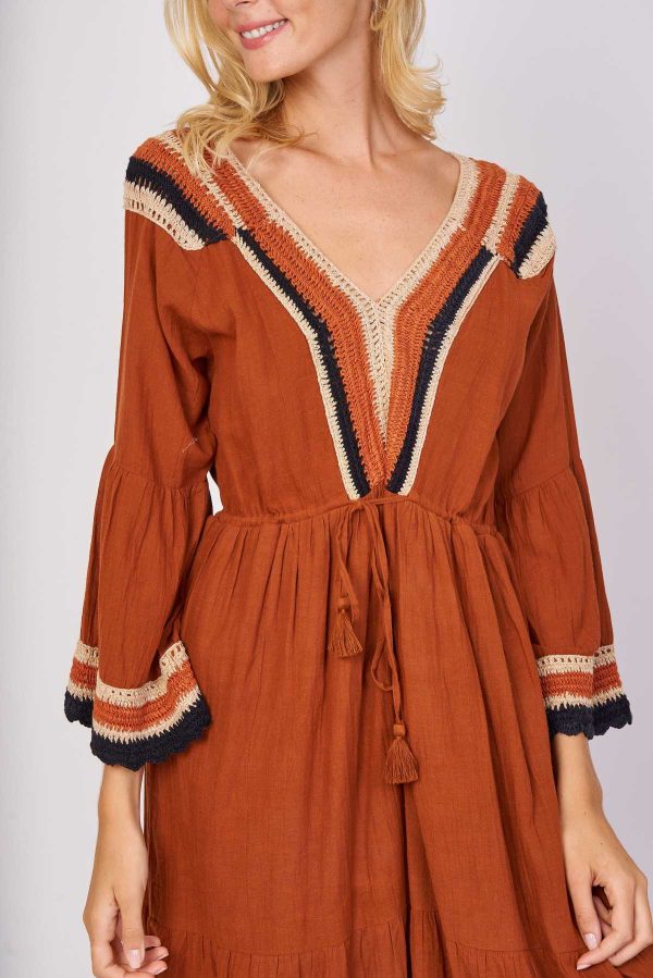 Robe longue coton crochet PRIMEVERE - Image 4