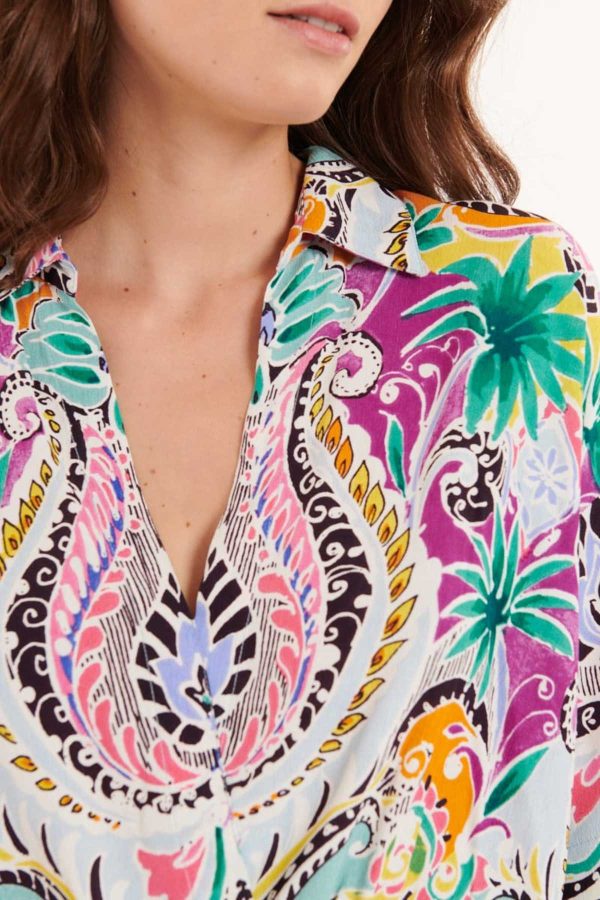 Blouse imprimée cache-cœur ERNESTINE - Image 7