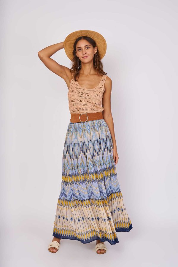 Jupe longue imprimée viscose FLYNN - Image 3