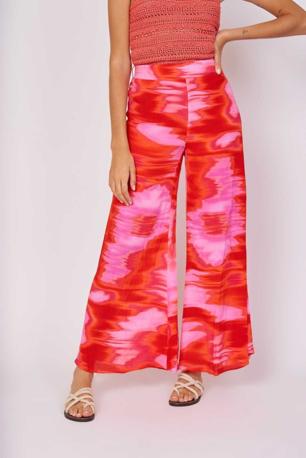 Pantalon fluide imprimé viscose JET-LAG - Image 2