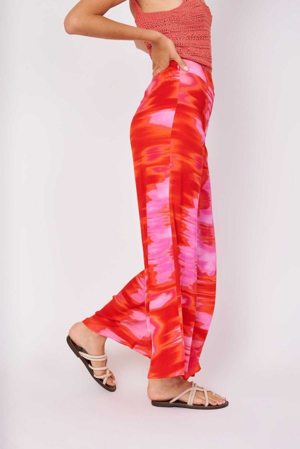Pantalon fluide imprimé viscose JET-LAG - Image 4