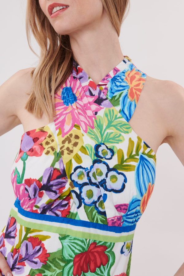 Robe longue imprimée en coton TEDDY - Image 5