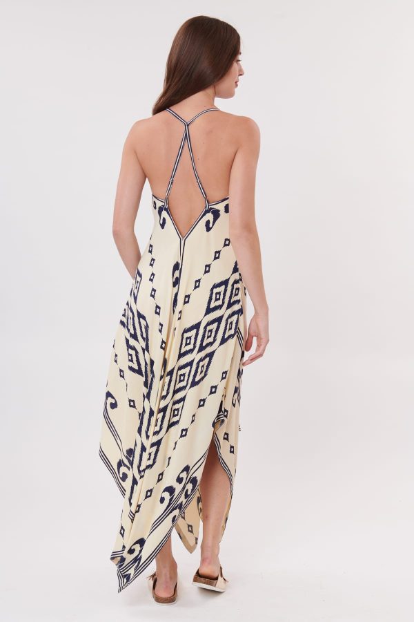 Robe longue imprimée à bretelles croisées au dos TELMA - Image 4