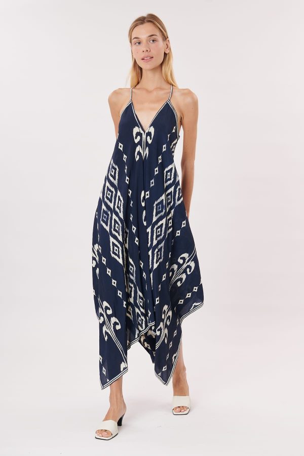 Robe longue imprimée à bretelles croisées au dos TELMA - Image 7