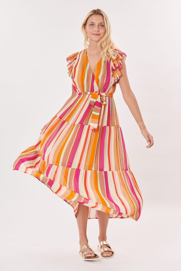Robe longue imprimée col V croisé TOOTSIE - Image 2