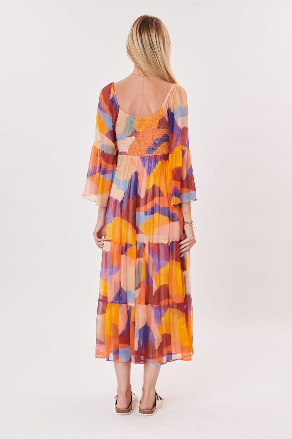 Robe longue imprimée manches amples TOULOULOU - Image 3