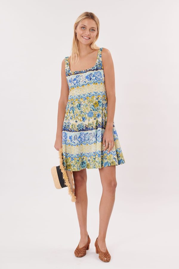 Robe courte imprimée à bretelles TACATA