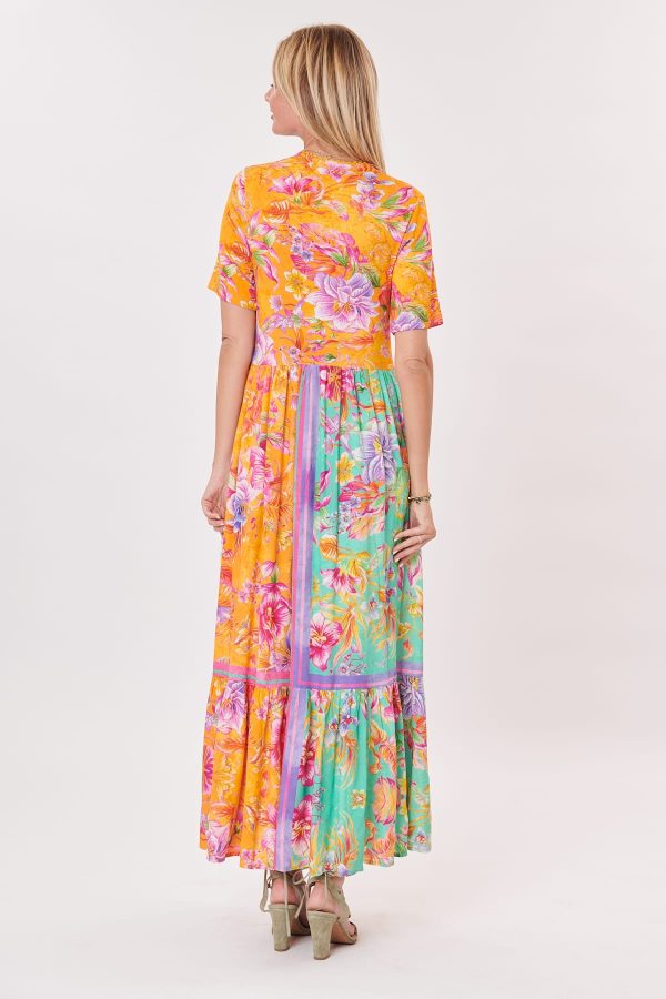 Robe longue imprimé col en V TAMNARASSET - Image 3