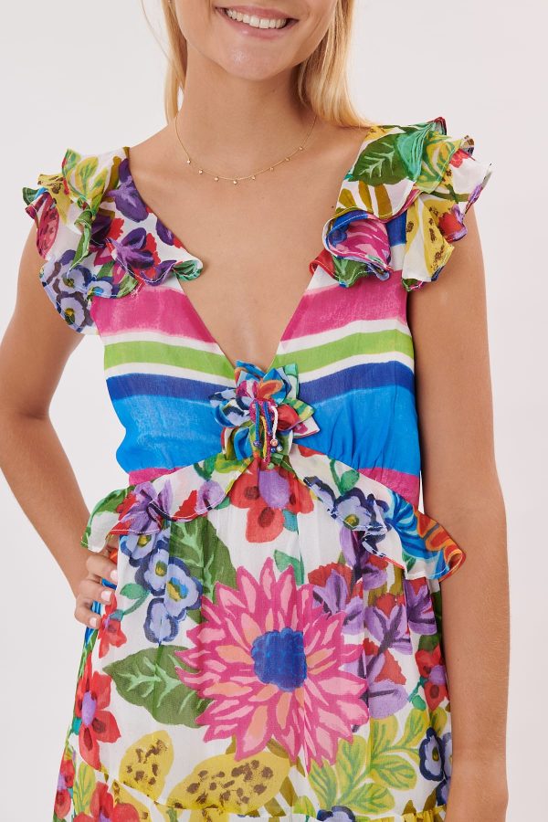 Robe longue imprimée à bretelles et dos nu TRESSE - Image 5