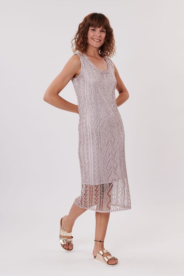 Robe mi-longue en maille sans manches HANAEL - Image 2