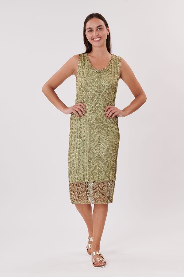 Robe mi-longue en maille sans manches HANAEL - Image 6