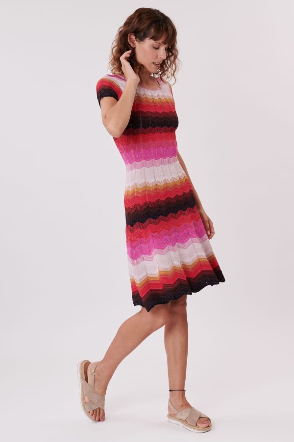 Robe en maille jacquard longueur genou HAZEL - Image 4
