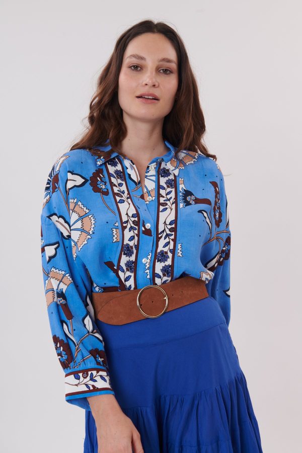 Chemise imprimée manches longues REINE - Image 2