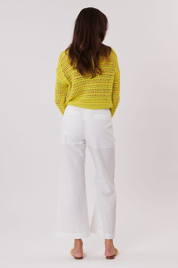 Pantalon uni ample à pinces en lin PALATINE - Image 3