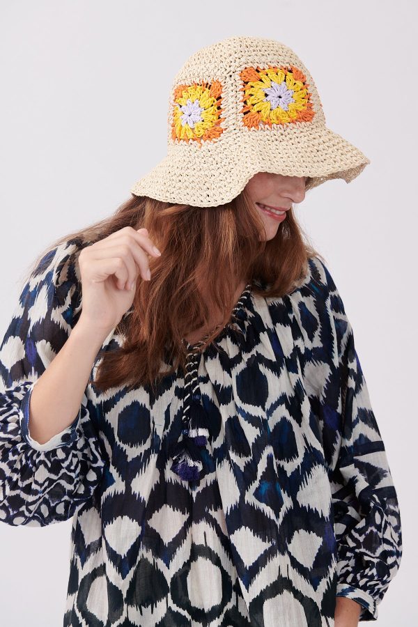 Chapeau coloré à fleurs en crochet QUADRUPLE - Image 3
