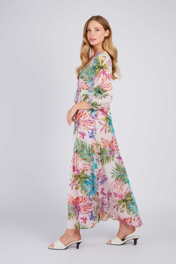 Robe longue fluide imprimée PIVOINE - Image 2
