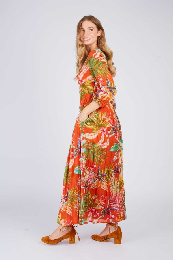 Robe longue fluide imprimée PIVOINE - Image 6