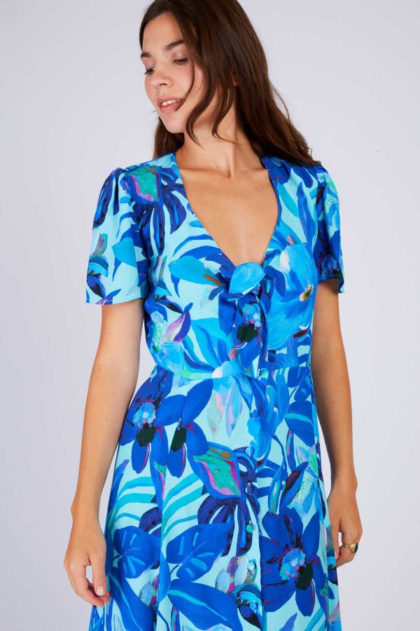 Robe longue imprimée floral PRUNE - Image 4