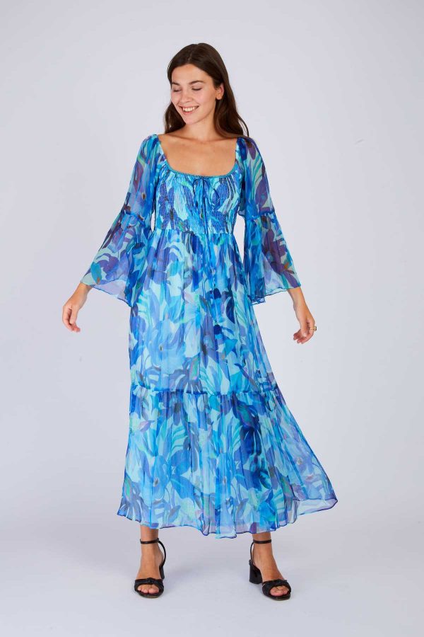 Robe longue imprimé fleurie PULCHERIE - Image 6