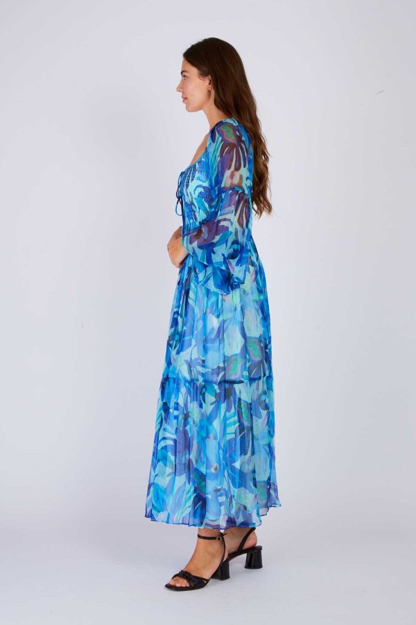 Robe longue imprimé fleurie PULCHERIE - Image 7