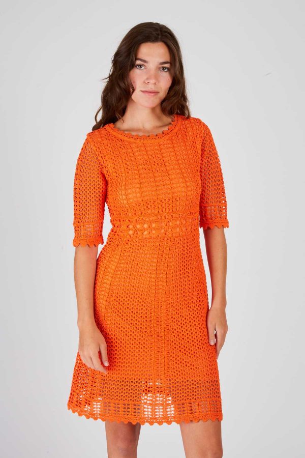 Robe courte unie en maille XARA - Image 4
