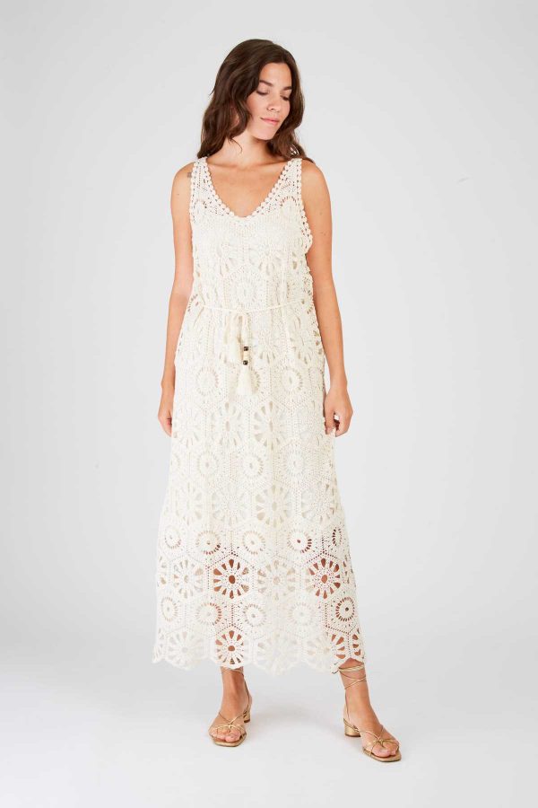 Robe longue unie en maille XAVIERE