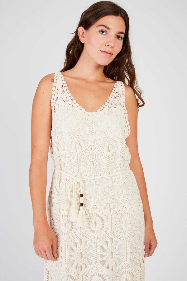 Robe longue unie en maille XAVIERE - Image 3