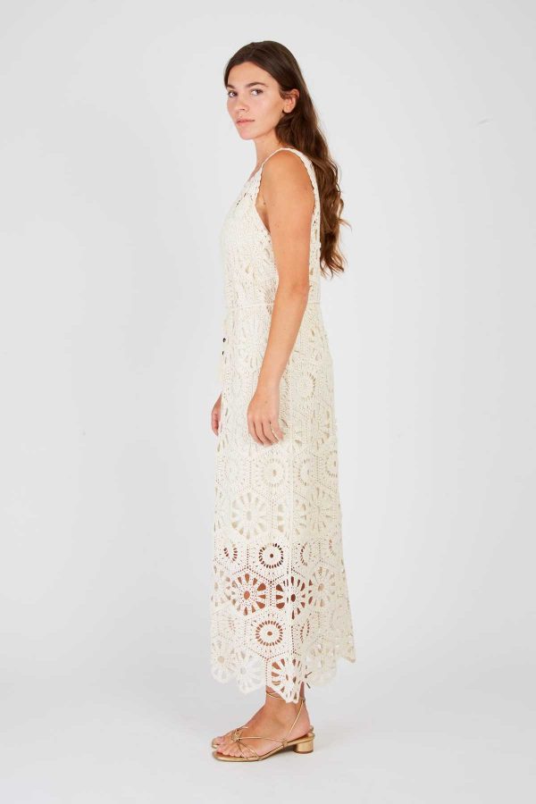 Robe longue unie en maille XAVIERE - Image 4