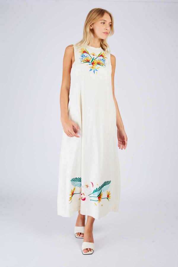 Robe longue brodée CARDAMONE - Image 2