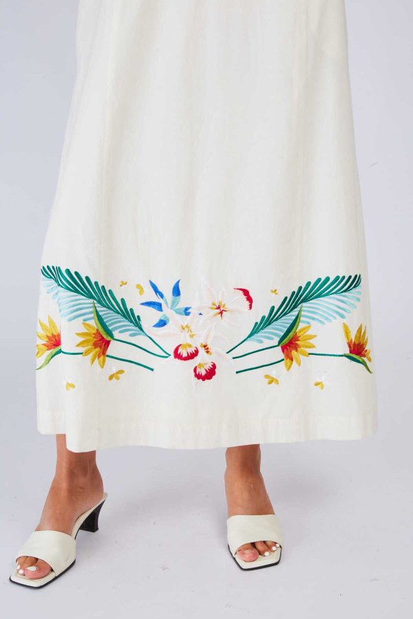 Robe longue brodée CARDAMONE - Image 3