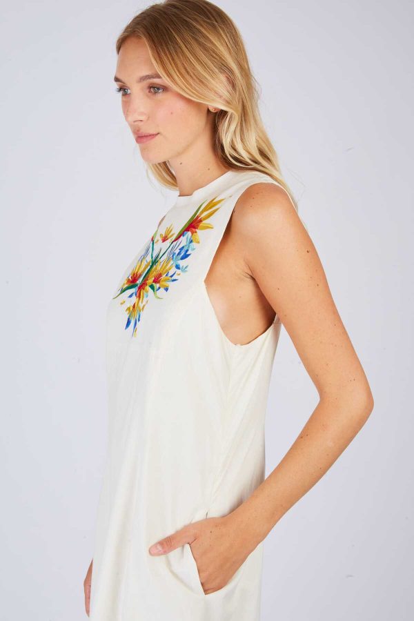 Robe longue brodée CARDAMONE - Image 4