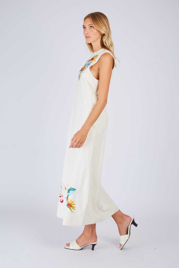 Robe longue brodée CARDAMONE - Image 5