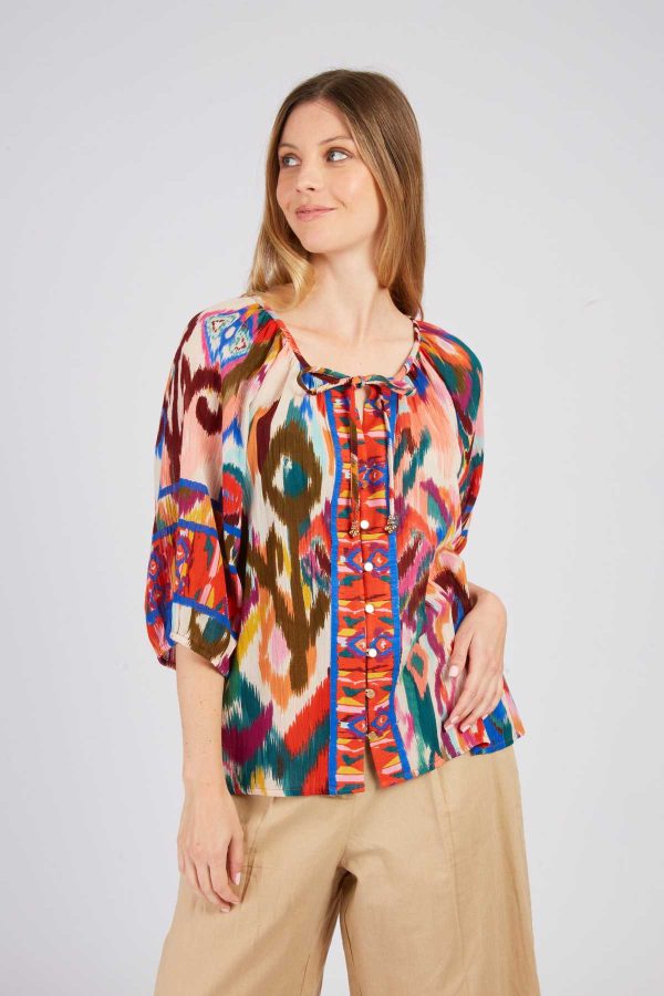Blouse manches 3/4 imprimée LAMBADA - Image 2
