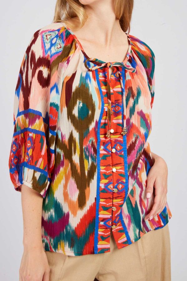 Blouse manches 3/4 imprimée LAMBADA - Image 3