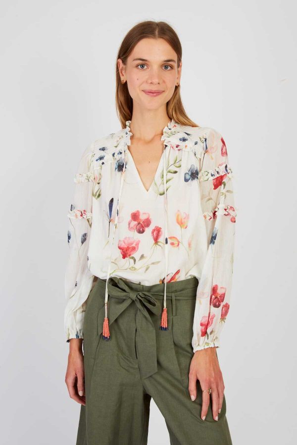 Blouse manches longues imprimée LOVELY - Image 2