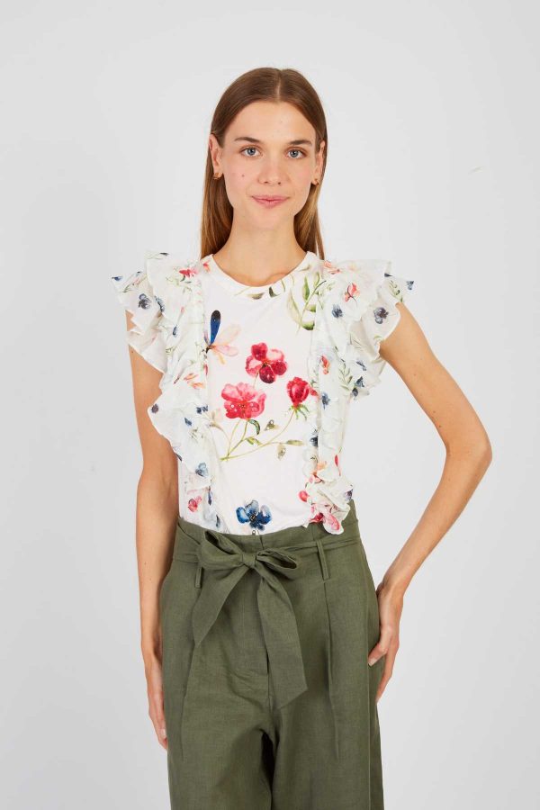 Tee shirt imprimé à volants ZONZA - Image 3