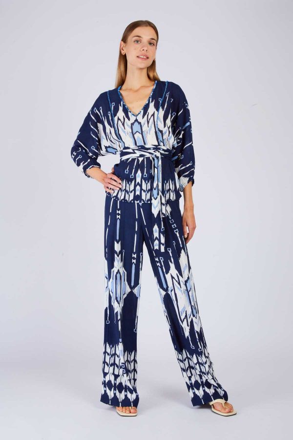 Pantalon évasé imprimé DAVINA - Image 2