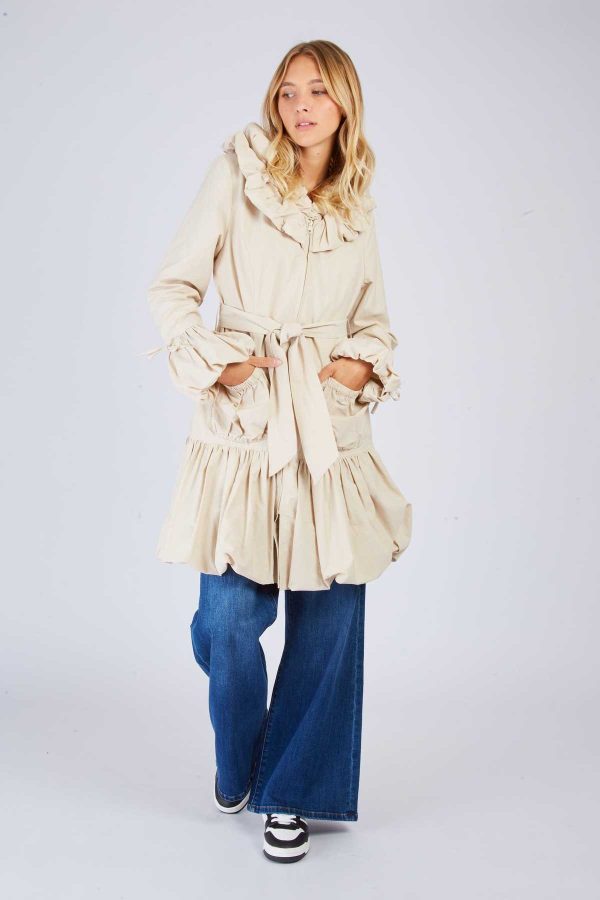 Trench uni mi-long UGOLINE